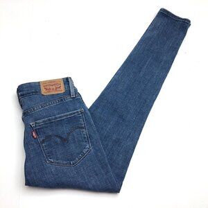 Levi's 721 Women's Skinny Jeans High Rise Medium Wash Stretch size 26 length 29"